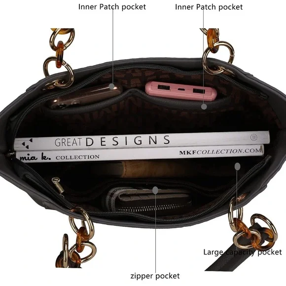 Elegant Red Handbag - Picture 2 of 5